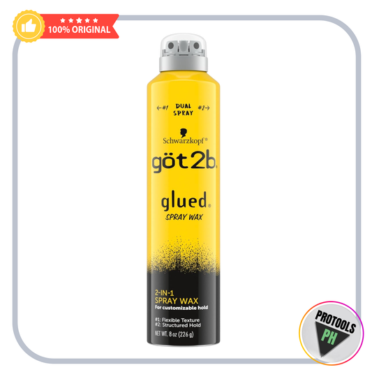 Got2b Glued Spray Wax with 2-in-1 Dual Spray Nozzle, 8 oz