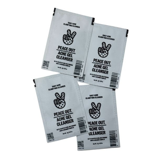 Peace Out  2% Salicylic Acid Acne Gel Cleanser sachet - 2g/ 0.07 oz ( sold per piece)