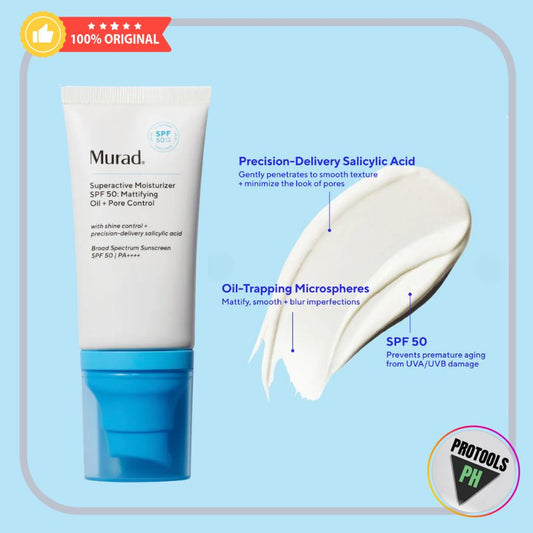 Murad  Superactive Mattifying Oil + Pore Control Moisturizer SPF 50 with Salicylic Acid