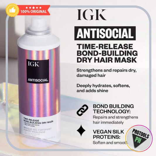 IGK Antisocial Leave-In Dry Hair Mask - 5 oz/ 187 mL